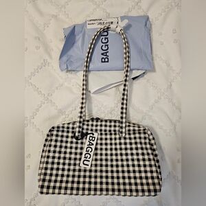 Baggu Gingham Nylon Bowler Bag